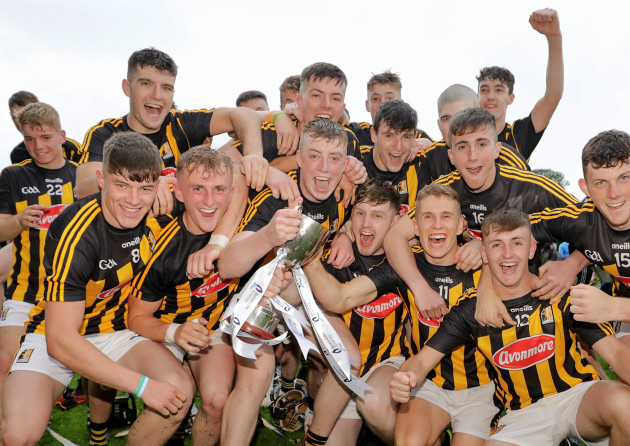 Kilkenny players celebrate after the game