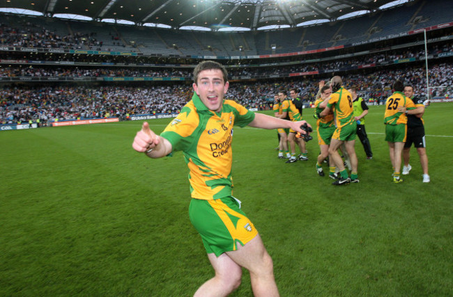 Patrick McBrearty celebrates the final whistle