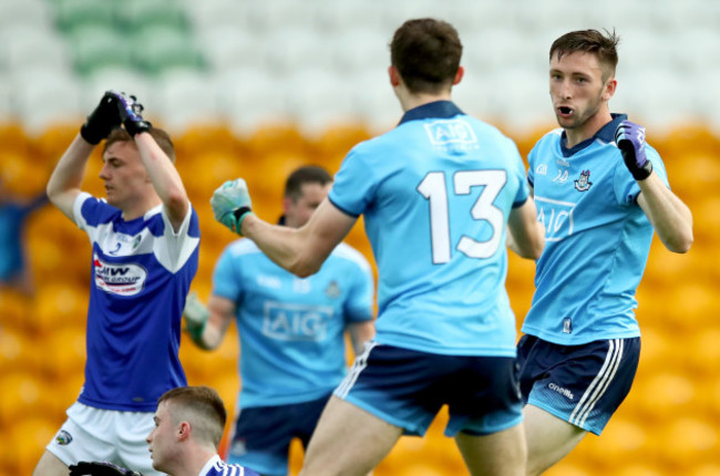 Ciaran Archer celebrates scoring his sides second goal with Brian O’Leary