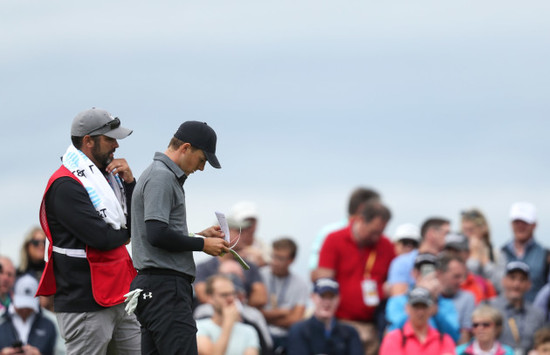 Jordan Spieth comes off the 15th hole