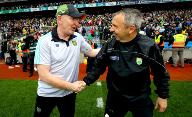 Declan Bonner with Peter Keane