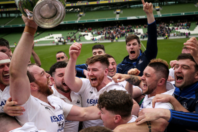 Brian Hayes celebrates with the trophy