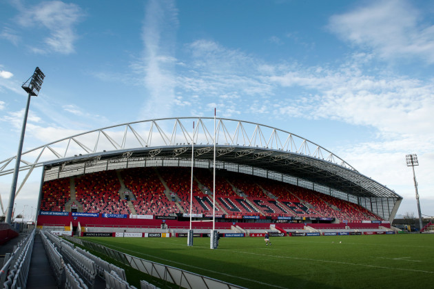 A general view of Thomond Park ahead of the game