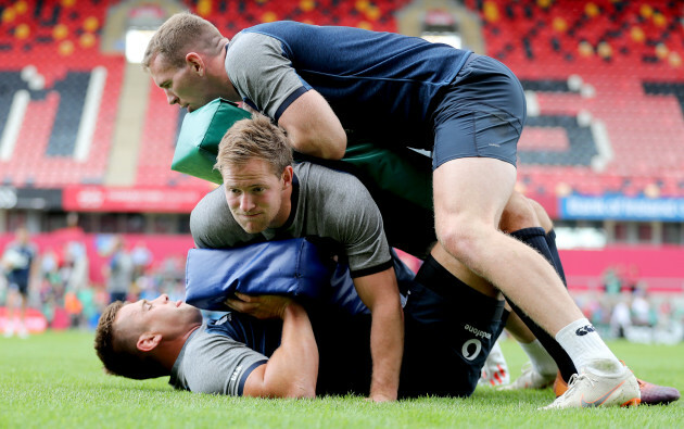 CJ Stander, Kieran Marmion and Chris Farrell