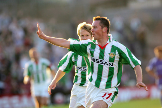 Cork City's Billy Woods celebrates