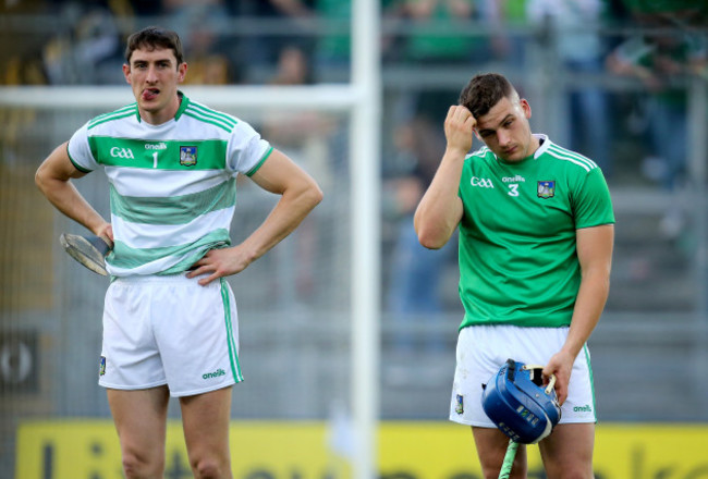 Nickie Quaid and Mike Casey dejected after the game