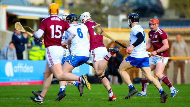 Joe Canning challenged by Kevin Moran