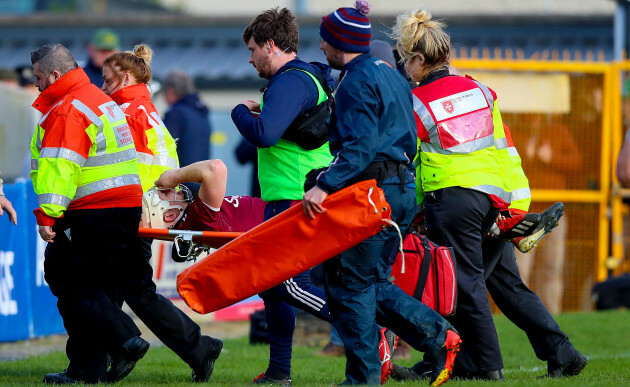 Joe Canning goes off injured