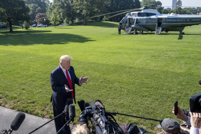 Trump Departs for Williamsburg First Representative Legislative Assembly Commemoration