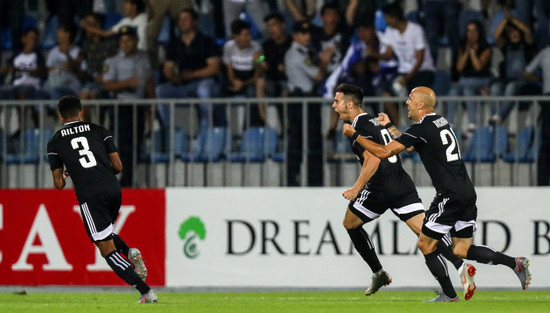 Jaime Romero Rodrigues celebrates scoring his sides first goal