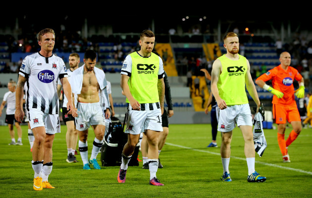 John Mountney, Patrick McEleney and Sean Hoare dejected