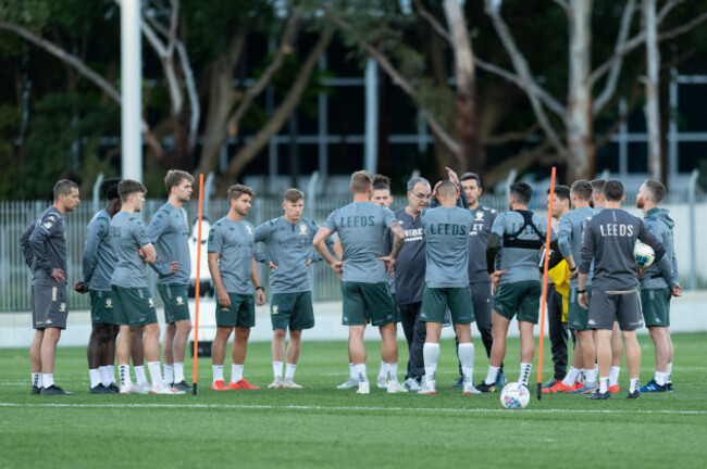 SOCCER LEEDS UNITED TRAINING