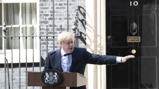 Boris Johnson arrives as Prime Minister to Downing Street and makes his first speech. London, UK. 24/07/2019