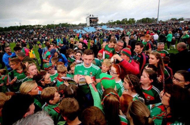 Fionn McDonagh with fans after the game