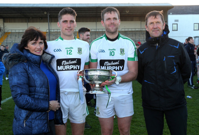 Former Kerry manager Jack O'Connor with his wife Bridie and sons Eanna and Cian of Moorefield