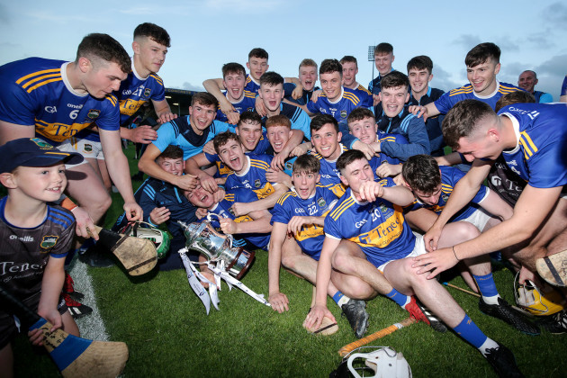 Tipperary players celebrate with the trophy
