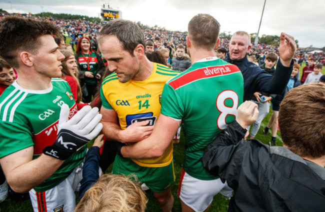 Michael Murphy with Fergal Boland and Aidan O'Shea