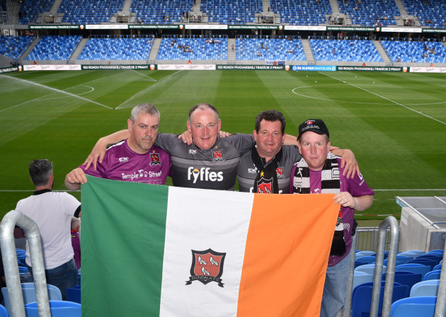 Robbie Allen, Donal Sweeney, Gerry Mulligan and David Caldwell before the game