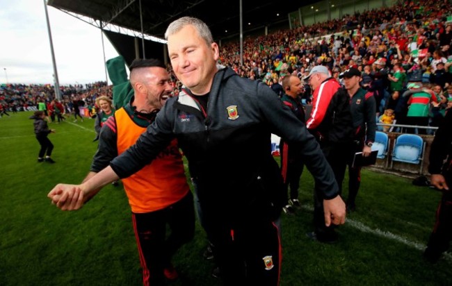 James Horan celebrates at the full time whistle