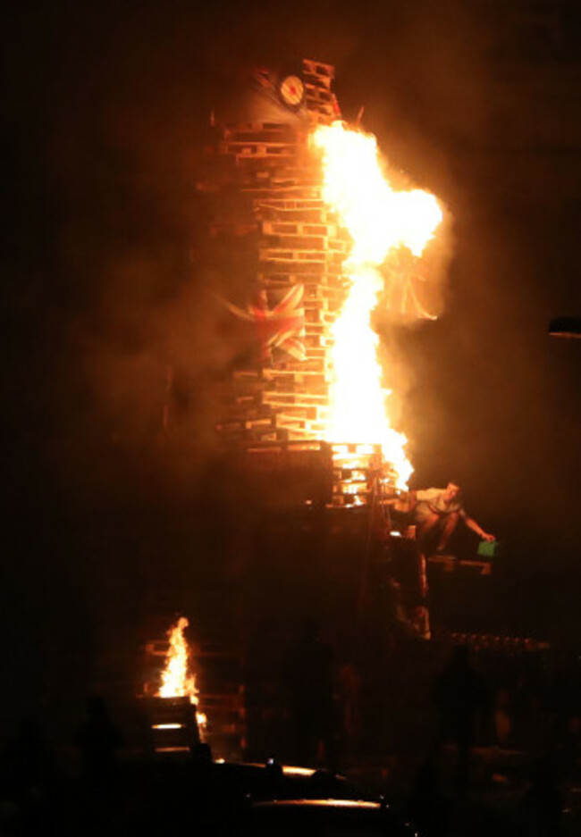 Bonfire in north Belfast