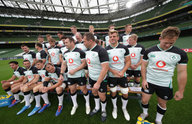Cian Healy, Jack McGrath, Jordi Murphy and Kieran Marmion