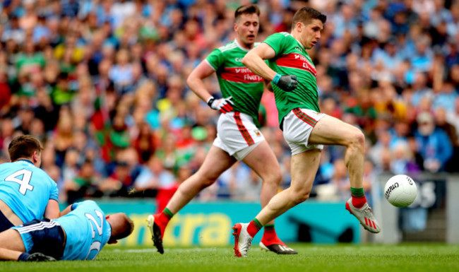 Lee Keegan scores his side's first goal