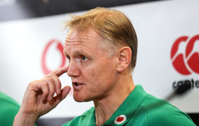 Joe Schmidt during the post match press conference