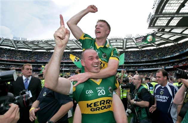 Micheal Quirke and Tommy Walsh celebrate victory