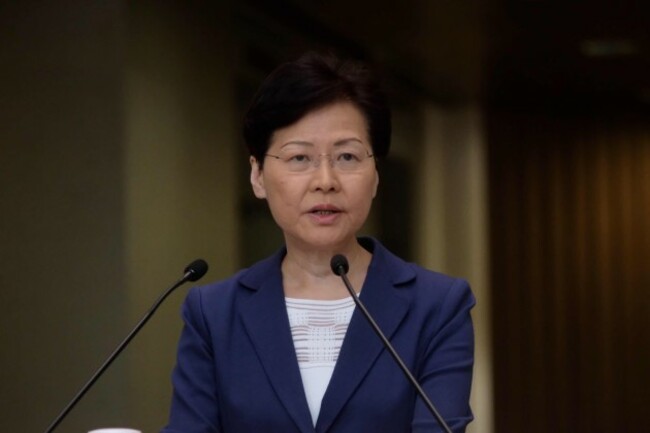 CHINA-HONG KONG-CARRIE LAM-APPEAL-STOP VIOLENCE (CN)