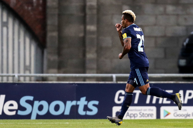 Rafael Ratao celebrates scoring a goal