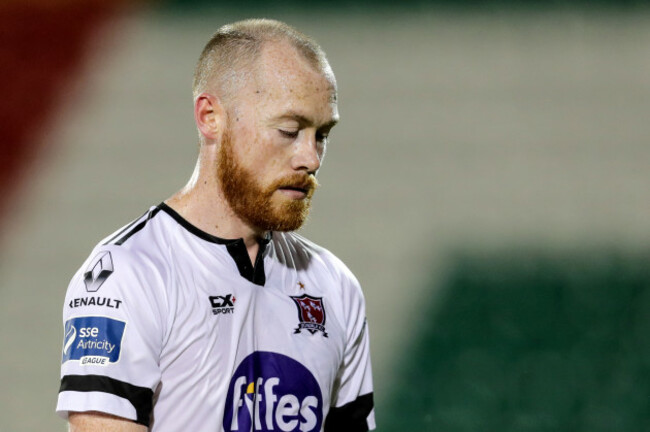 Chris Shields dejected after the game