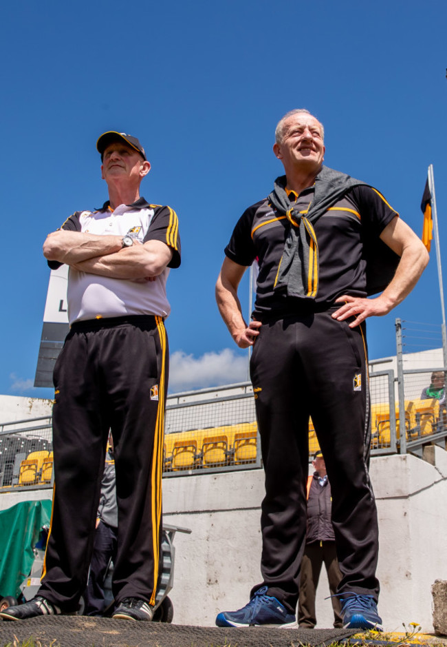 Brian Cody and Michael Dempsey before the game