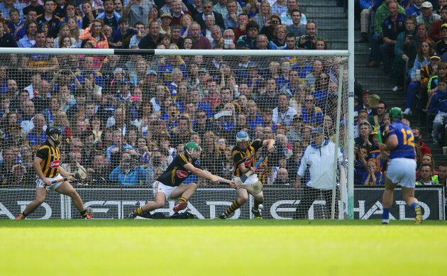 TJ Reid and goalkeeper Eoin Murphy save a penalty