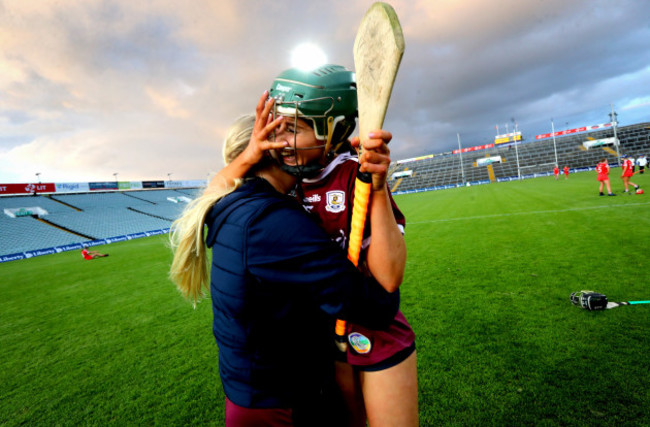 Tara Kenny celebrates at the final whistle