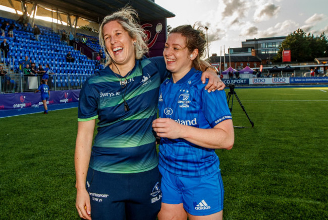 Alison Miller and her sister Grace after the game