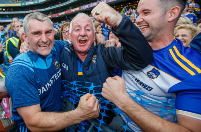 Liam Sheedy celebrates with his brother Mike