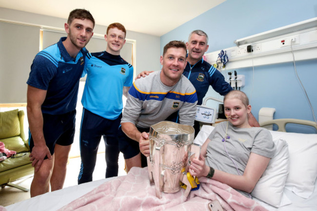 Ciara Sugrue with Brian Hogan, Jerome Cahill, Seamus Callanan and Liam Sheedy