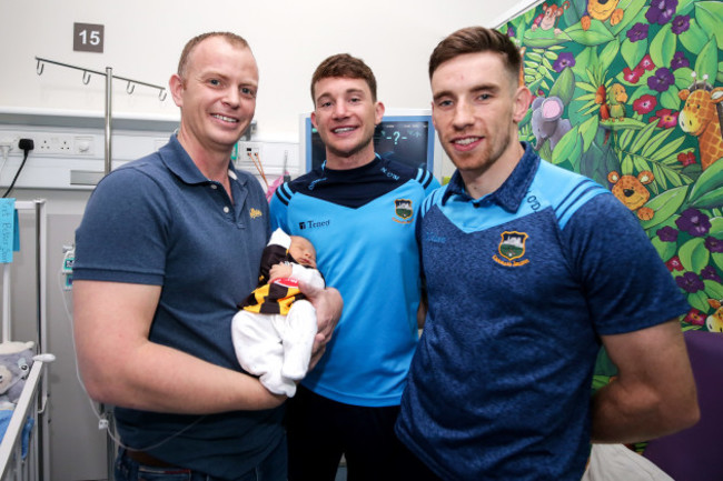 James Tracey and 5 day old Shay Tracey with Niall O&rsquo;Meara and John O&rsquo;Dwyer