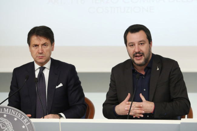 Italy: Cabinet Press Conference in Rome