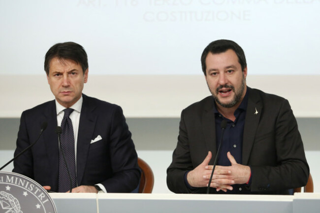 Italy: Cabinet Press Conference in Rome