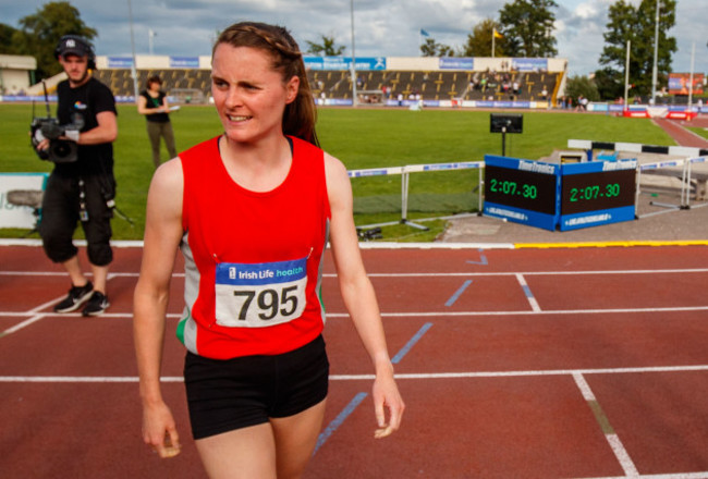 Ciara Mageean	next to her time after the women's 800m race