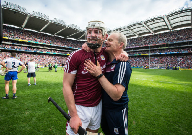 Joe Canning celebrates after the game