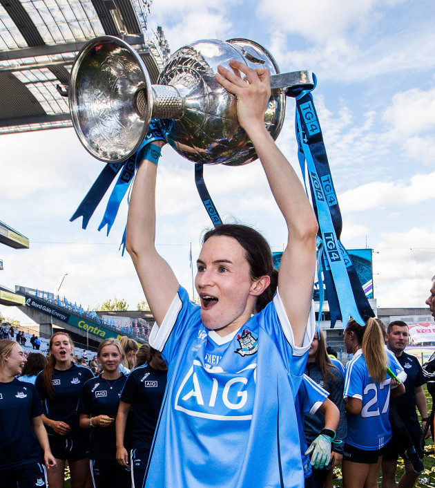 Sinead Aherne celebrates after the game
