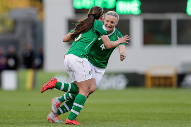 tyler-toland-celebrates-scoring-a-goal-with-louise-quinn