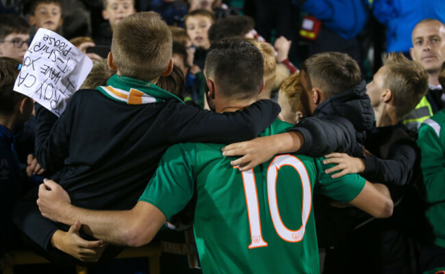 troy-parrott-celebrates-after-the-game-with-fans
