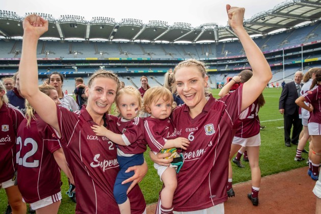sinead-burke-with-her-neice-1-and-a-half-year-old-marley-burke-and-barbara-hannon-with-her-son1-year-old-miko-finnegan-celebrate-the-final-whistle