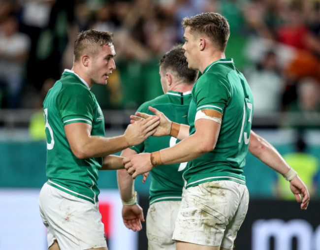 garry-ringrose-celebrates-scoring-their-fifth-try-with-jordan-larmour