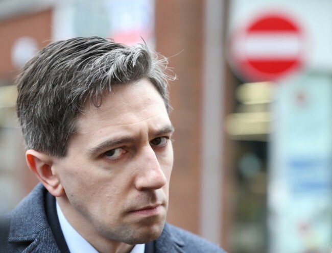 file-photo-a-group-of-protesters-have-gathered-outside-health-minister-simon-harris-home-this-afternoon-criticising-his-opposition-to-fake-military-parades-minister-harris-was-one-of-the-many-promi