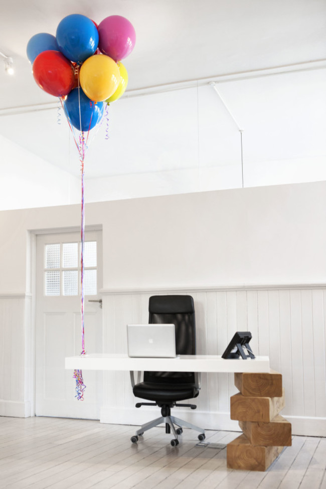 Boys + Girls Giant Jenga Reception Desk