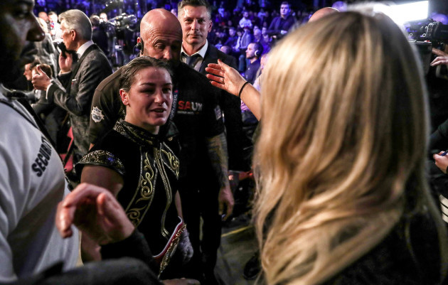 katie-taylor-celebrates-with-her-sister-winning-the-wbo-world-super-lightweight-championship
